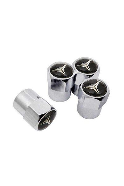 OEM Set 4 chrome Mercedes caps for valve vents