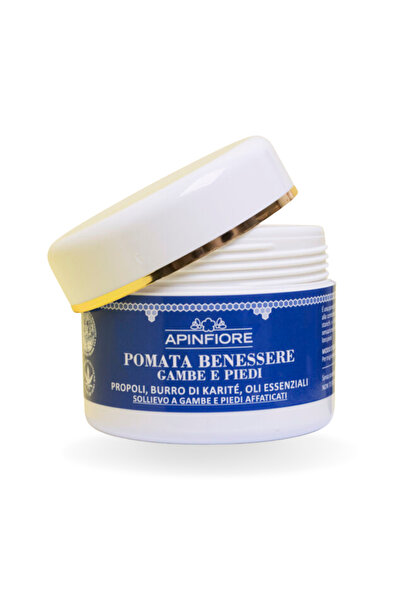 Apinfiore كريم لتخفيف آلام الساقين والقدمين 100 مل - مع البروبوليس وزبدة الشي...