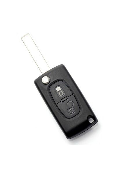 Primlife Carcasa Tip Cheie Briceag cu 2 Butoane pentru Citroen/Peugeot 307, Lama Va2sh2, Suport Baterie, Supo
