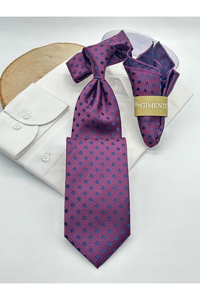 Gutiero Claret Red Dotted Classic Tie