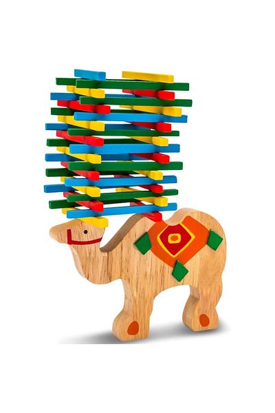 Star Master Joc educativ de echilibru, model cămilă, lemn, multicolor, 41 de piese