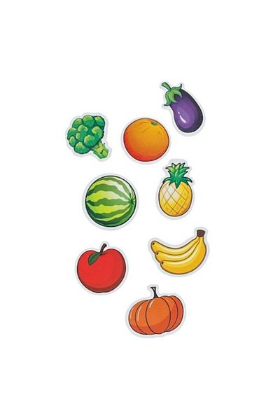 Jumbo Joc educativ „Învățăm fructele și legumele”, 27 de cărți magnetice, +3 ani