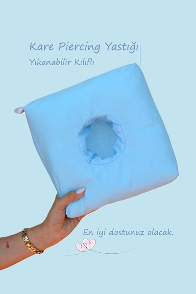 moonzy - minimalist & cozy Квадратна подушка для пірсингу – з пранним чохлом з бавовни – спеціальна подушка для сну після проколювання вух