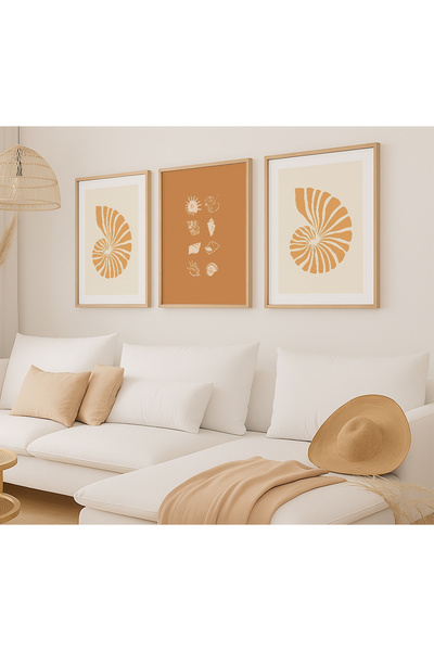 VOBA STORE SET DE MASA MDF CU VIZUALIZARE CADRU SCANDINAVIAN DE 3 PIESE-73