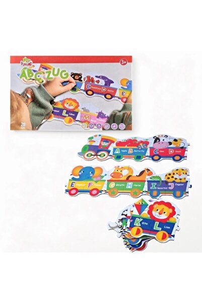 PLAYLAND Puzzle Alphabet for Kids, 28 Pieces, Animal Train, 3+ Years