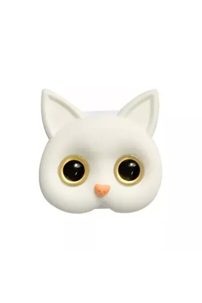 Rao Καθολική αυτοκόλλητη θήκη για κινητό τηλέφωνο με λευκή γάτα και ενσωματωμ...