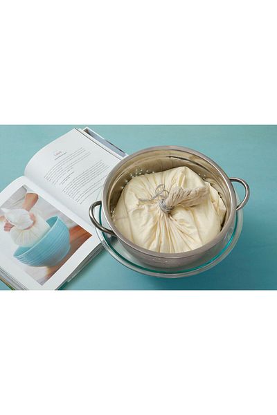 MEŞELİ TEKSTİL 2Pcs Yogurt Cheese Straining Bag Milk Straining Cloth Washable 30X30Cm Organic Fabric