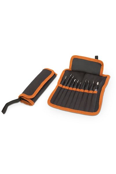 Primlife Set pensete de precizie antistatice 11 bucăți negru mat