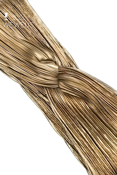 Weweus Bandă de păr pentru femei de culoare cupru strălucitor