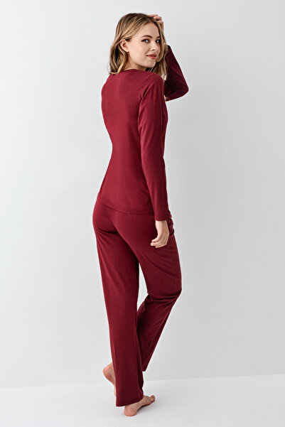 Arnetta Kadın Bordo Pijama Takımı