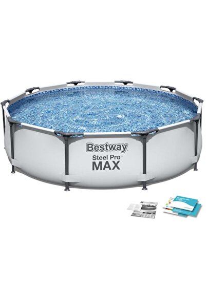 BESTWAY Piscină de grădină cu cadru din oțel, Bestway, 305x76 cm, PVC cu 3 st...