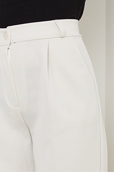 Bestenur Μιχρέ με ρέλι παντελόνι palazzo 1581 - Μπεζ