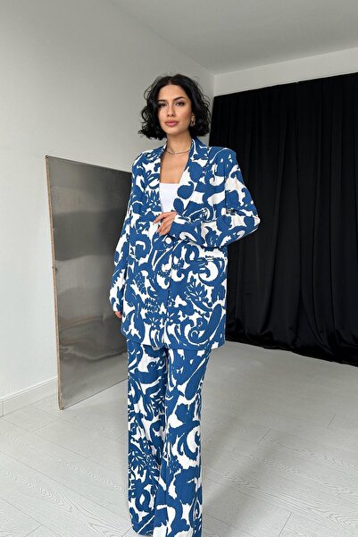 bubeny Blue Jacket and Pants Set