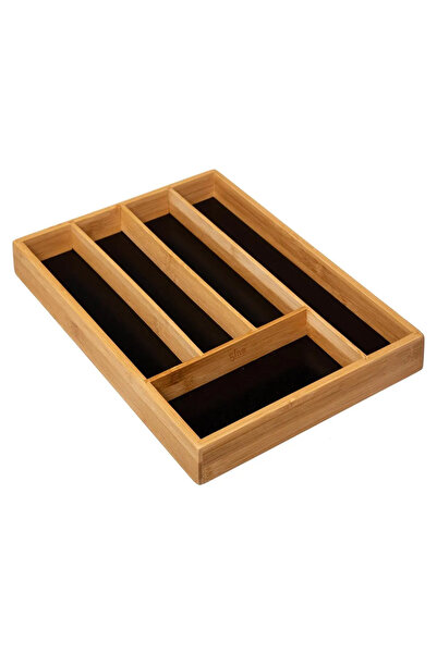 5FiveSmart 5Five Blackbamboo συρτάρι οργάνωσης μαχαιροπίρουνων, μπαμπού, 25x3...