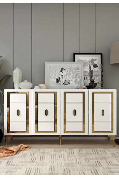 DEMONTE DECOR ORİONDD (KB150) KONSOL BEYAZ-ALTIN