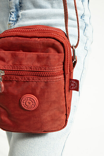 NEMO BAGS Kiremit Unisex Telefonluk, Cüzdan, Kartlık, Çapraz Askılı Omuz Çantası, 18x13cm
