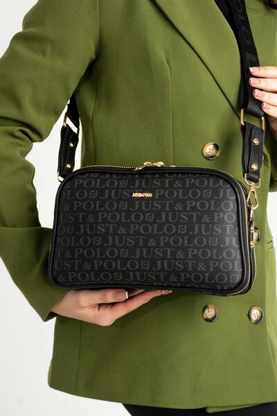 Just Polo حقيبة كتف نسائية مع مغناطيس في المنتصف
