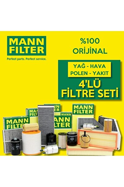 MANN Renault Clio 4 1.5 Dci 2012-2016 Filtre Bakım Seti Standart Polen+Hava+Yağ+Yakıt