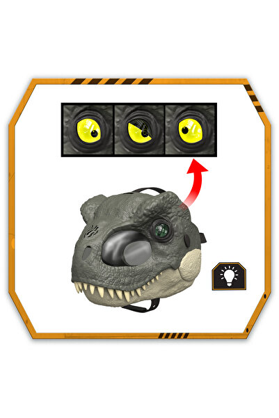 JURASSIC WORLD Mattel Jurassic World Işıklı ve Sesli Dinozor Maskesi, LED ışı...