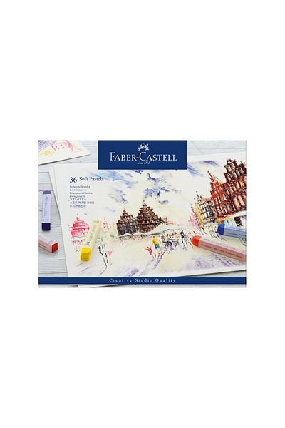 Faber Castell Goldfaber 36-Pcs Powder Pastels Set, Bright and Intense Colors, High Pigmented