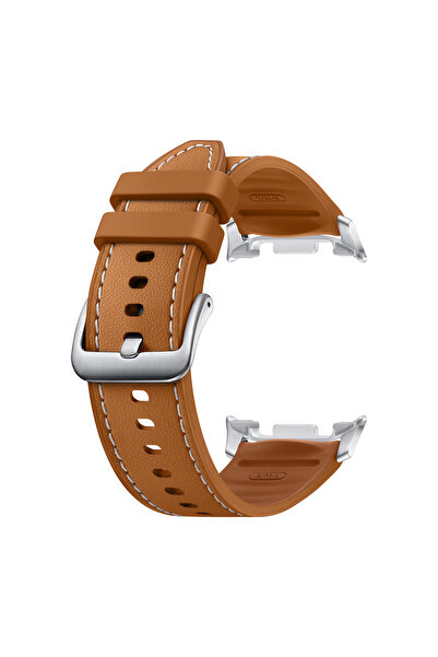 Samsung Galaxy Watch 8 Hibrit Deri Kordon S/M/L Camel