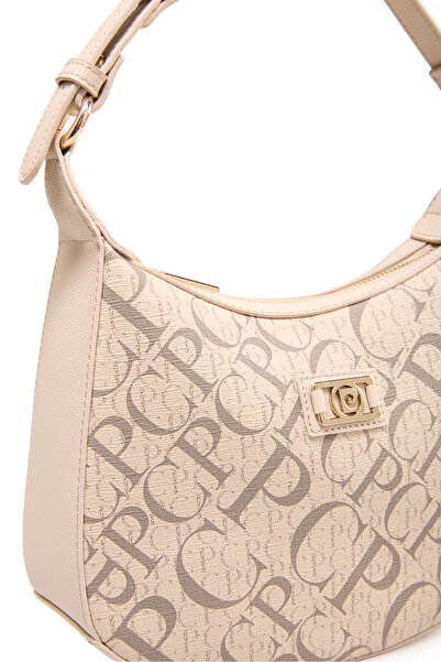 Pierre Cardin Monogram Beige Women's Shoulder Bag 05Po25Y2510
