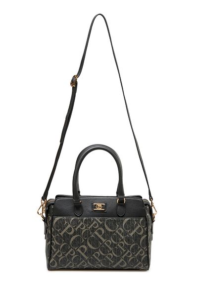 Pierre Cardin Monogram Black Women's Shoulder Bag 05Po25Y2520