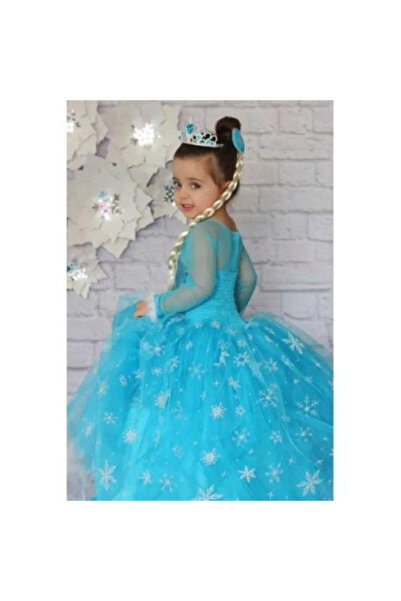 Nero Costum Elsa albastru cu maneca lunga pentru copii