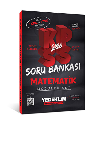 Yediiklim Yayınları 2026 KPSS GY GK Tamamı Yazılı ve Video Çözümlü Modüler Set Soru Bankası