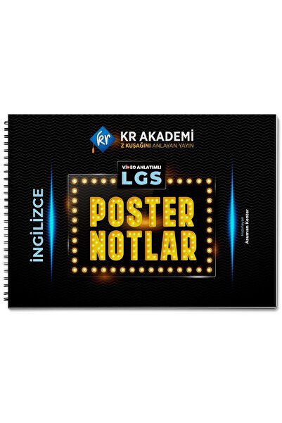 KR Akademi Yayınları LGS  İngilizce Poster Notlar