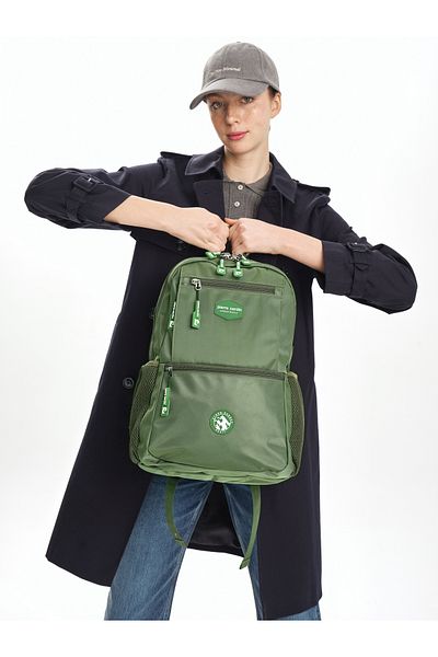 Pierre Cardin Rucsac verde pentru școală pentru copii 07PC1001