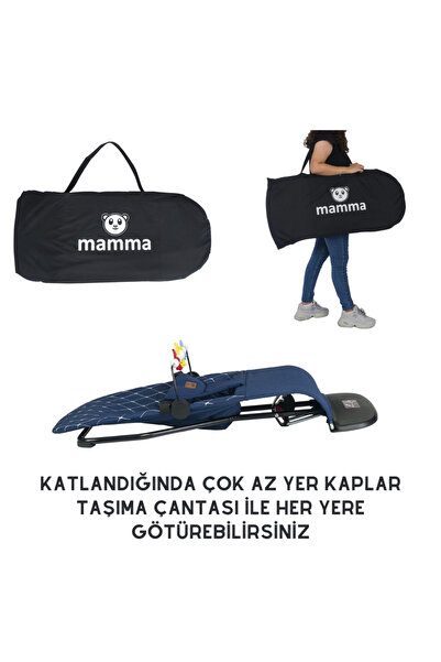 Mamma Smile Cotton Sallanır Üç Kademeli Ana Kucağı ( Oyuncak Aparatı Ve Seyahat Çantası )