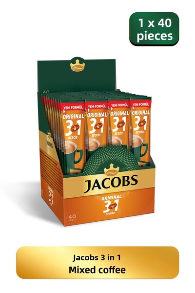 Jacobs مزيج القهوة في 1 - علبة تحتوي على 40 قطعة