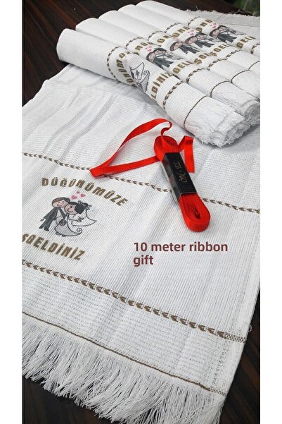 yörük tuhafiye 12 τμχ Σατέν Πετσέτες Γάμου - Για Αυτοκίνητο & Convoy, Με Δώρο...