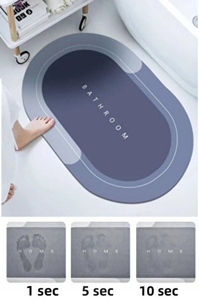 WAPPA 40*60 Cm Oval Water Absorbent Mat - Stylish Design, Non-Slip Base, Diatom Ablution Mat