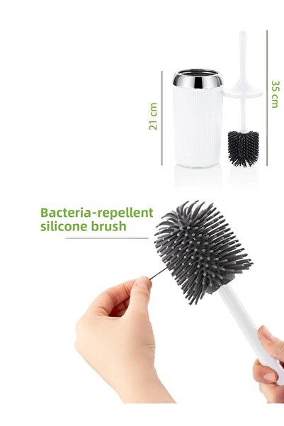 MappleHome Perie de toaletă din silicon - Cromat Smart Soft White