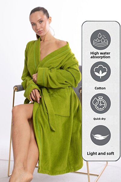 Dotamess Halat de baie lung din bumbac de lux