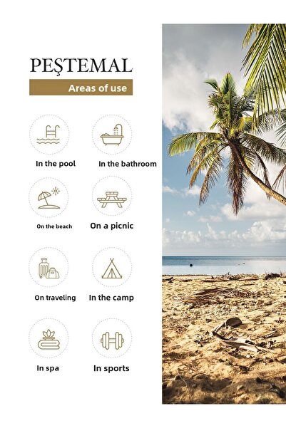 Ellia Soft 100% βαμβακερό Peshtemal, Πετσέτα θαλάσσης, Πετσέτα μπάνιου