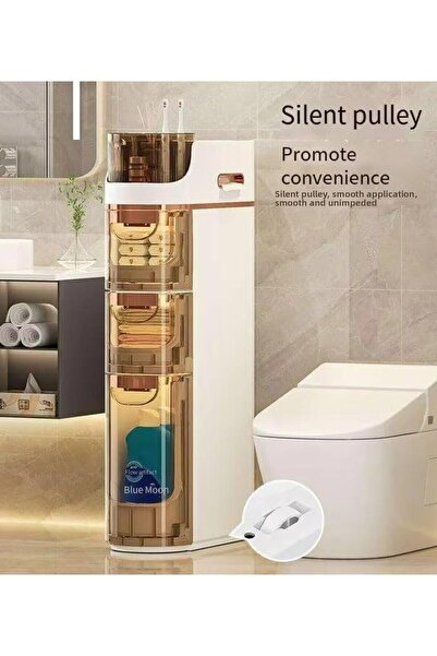 ALMUFARREJ خزانة تنظيم الحمام ذات 4 طبقات