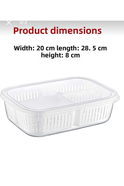 PARK AVM Plastic Storage Container with Four Compartments Strainer, Practical and Stylish Storage Solution
