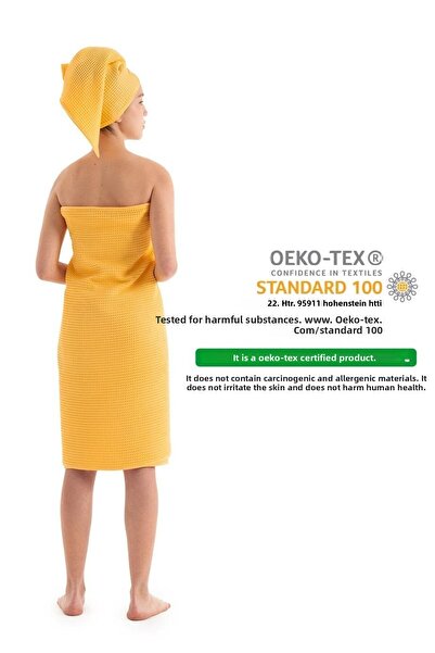 Denizli Concept Waffle Bath Towel Set Yellow