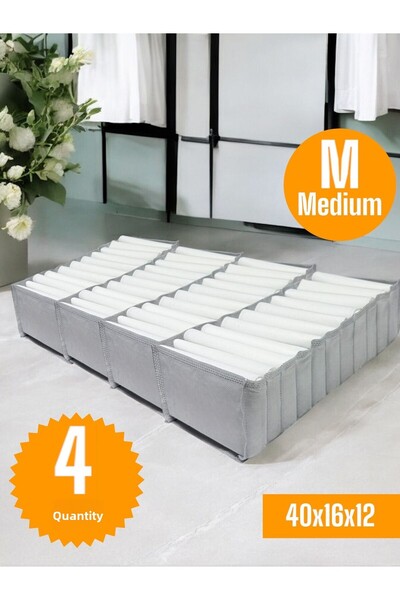 Balkan Room 4 Bucuri Gri Tip Acordeon Mediu 11 Compartimente Organizator Sert...