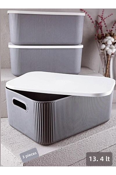 Bayev 13.4 Lt Set of 3 - Decorative Organizer Lego Toy Storage Box