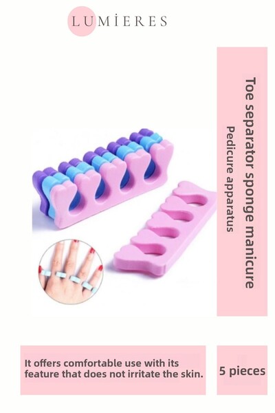 Generic Brand جهاز فاصل أصابع القدم الناعم والمرن 5 قطع من سلسلة خاصة من جهاز...