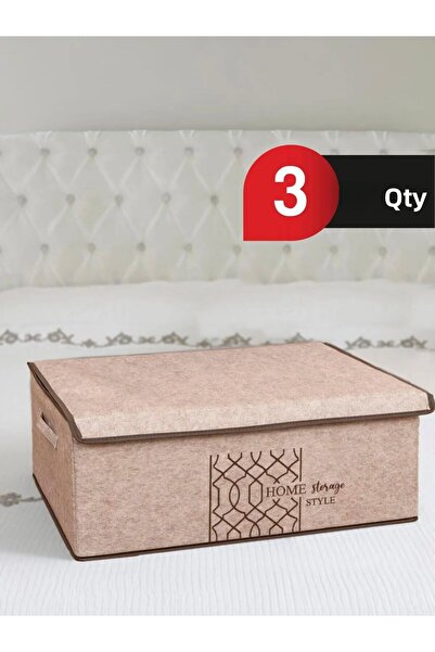 Smyak Cutie de plinte cu capac din fetru 50x40x19 Cm 3 bucati