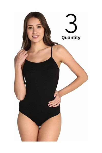 jilly jo Дамски черен комплект от 3 въжени тиранти от ликра с кукички и тик-т...