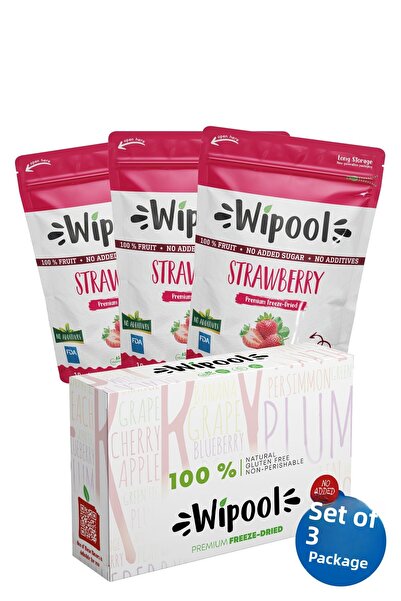 wipool organic discover the healthy life Freeze Dried Fruit 3 Pack Crispy Str...