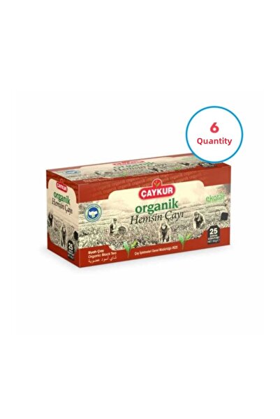 Çaykur 6 قطع من أكياس الشاي العضوية المزخرفة للممرضات 25 قطعة