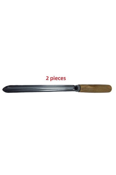 hagiki 2 Pieces of Stuffed Pumpkin Carving - Long 15X25 cm Wooden Handle Eggplant Carving