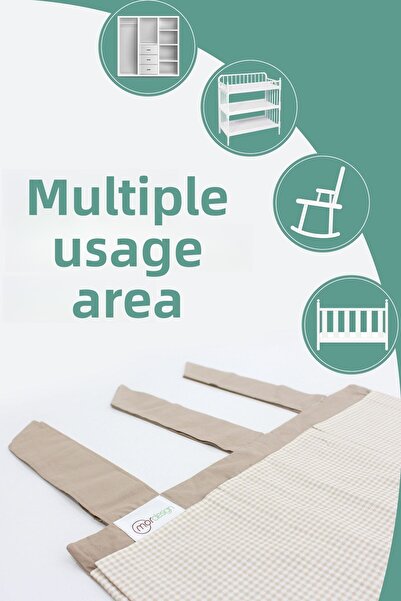 mordesign Newborn 5-Pocket Baby Room Organizer - Plaid, Svalbard Series, Brown